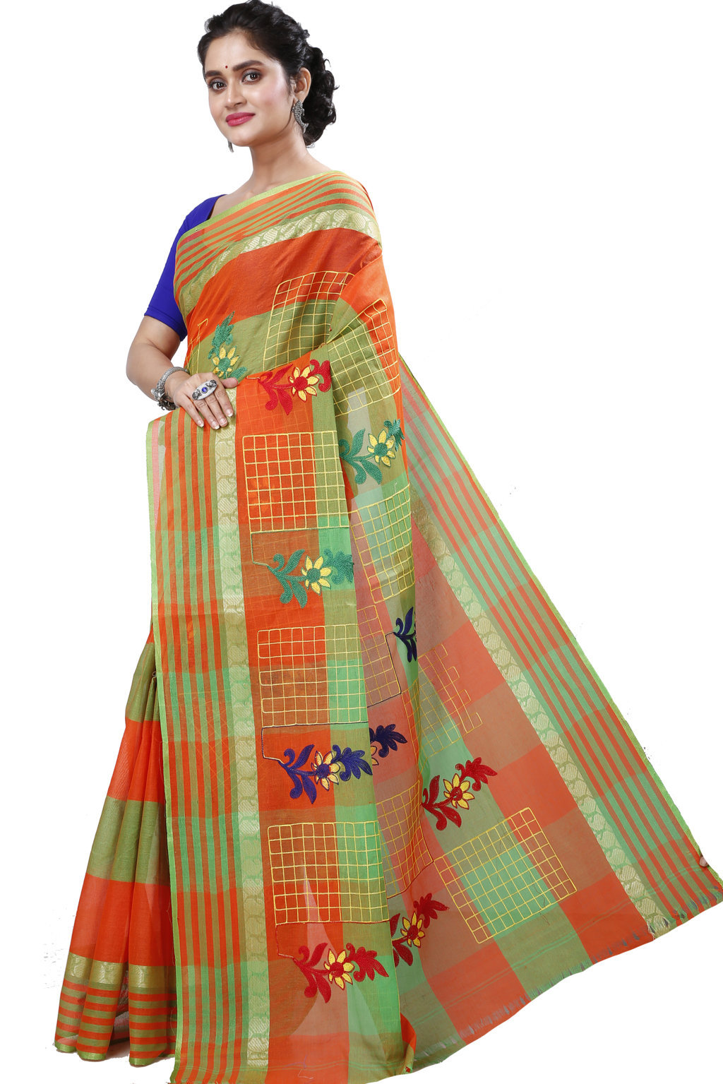 Orange Pure Cotton Rivka Tant Embroidery (983)